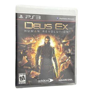 Deus Ex Human Revolution PS3 PlayStation 3 AD Complete CIB - (See Pics)